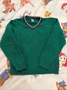 Janie and Jack boys Forest Green V-Neck Sweater (8-10)